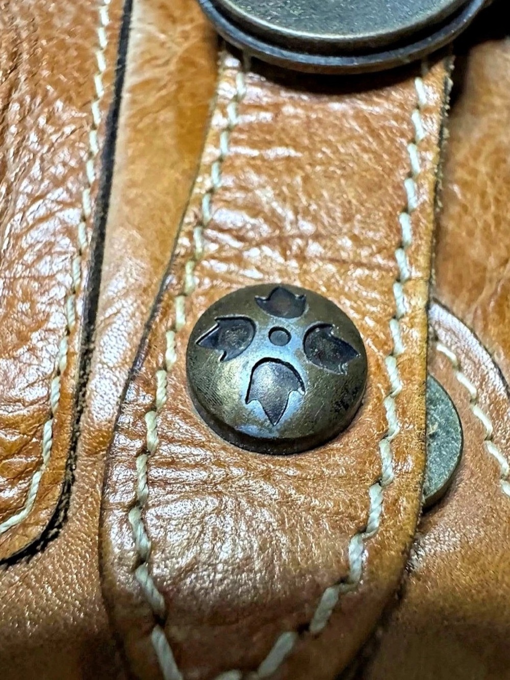 Patricia Nash Granada Crossbody Embossed Leather Brown  P5 - Picture 5 of 5